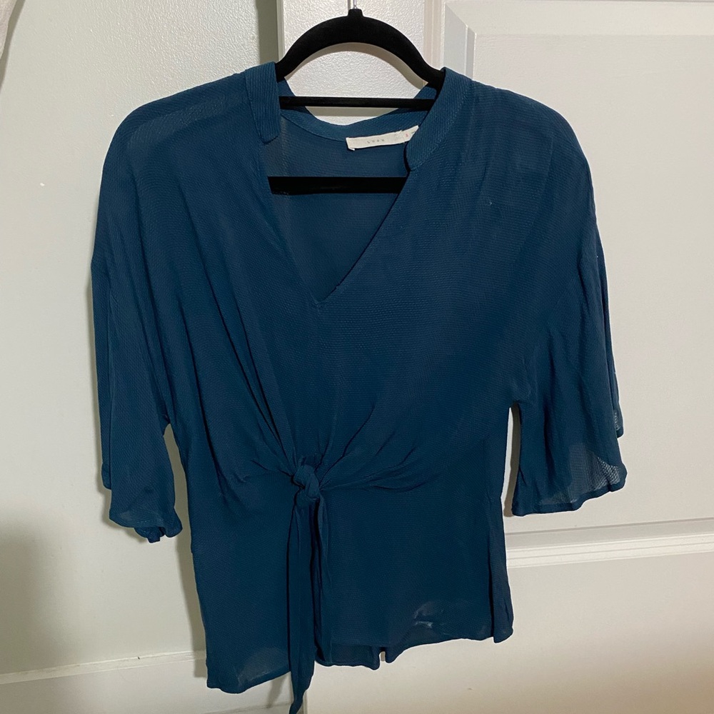 Teal blue blouse